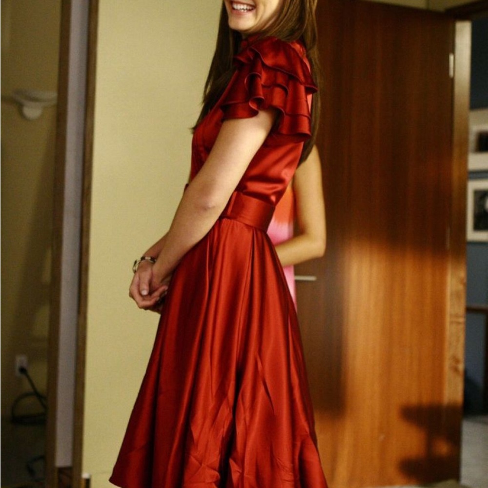Catherine Malandrino Scarlet Satin Dress